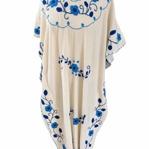 Embroidered Floral Kaftan